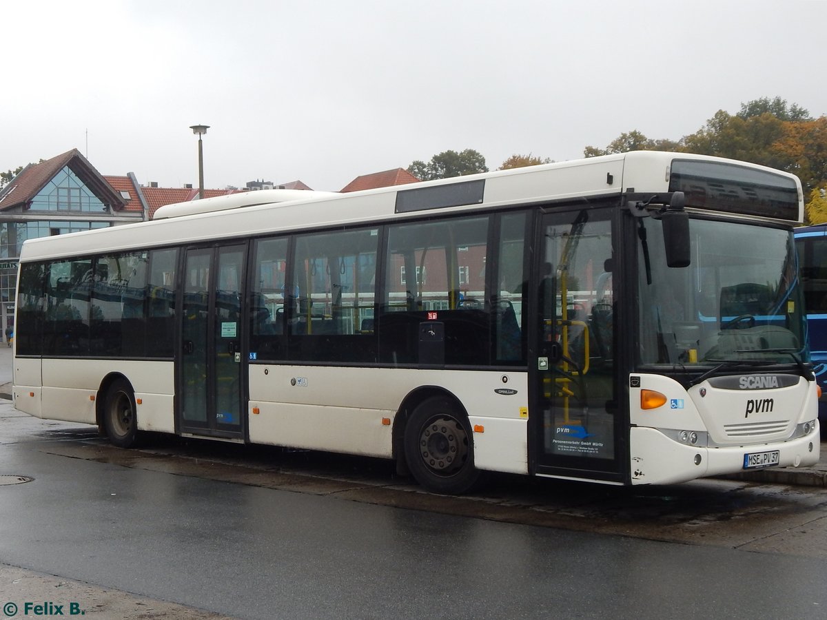 Scania OmniLink der PVM Waren in Neubrandenburg am 21.10.2016