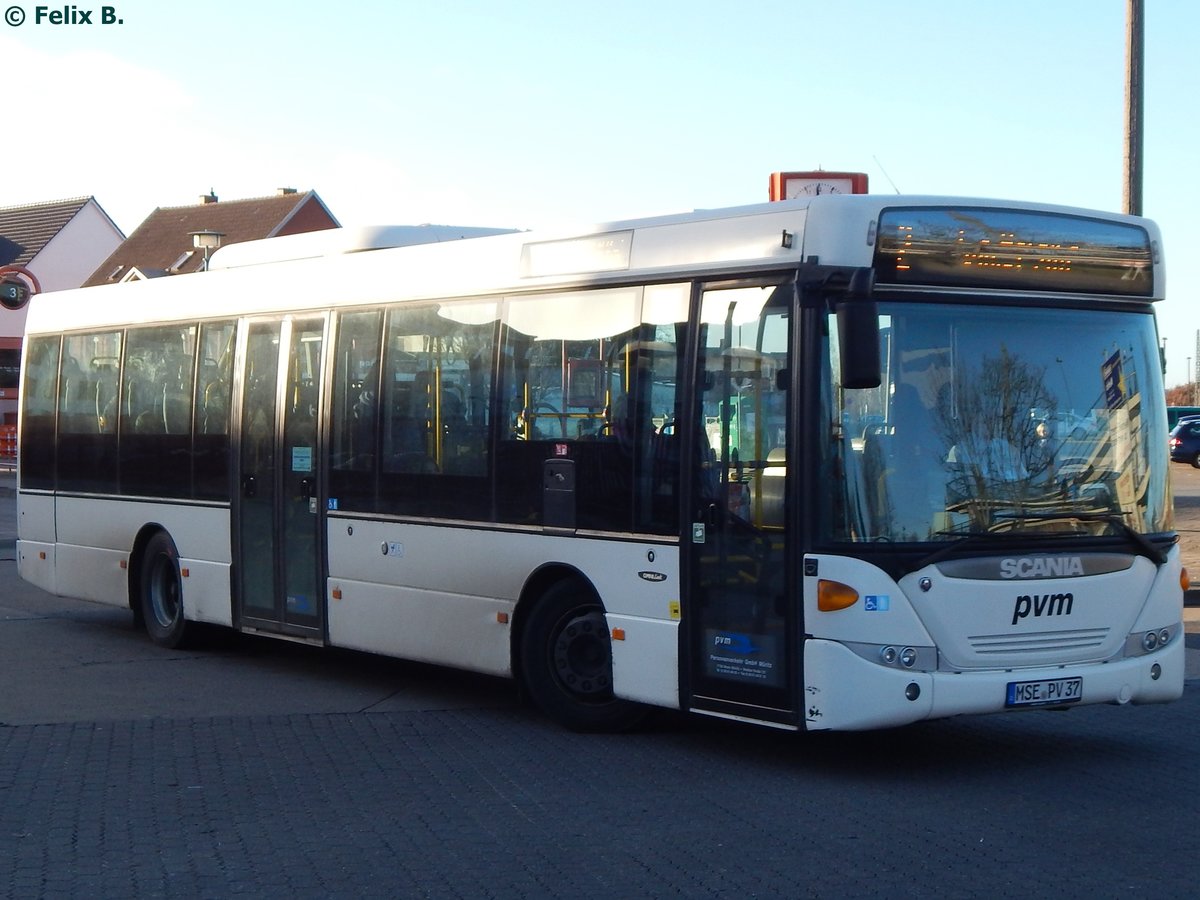 Scania OmniLink der PVM Waren in Neubrandenburg am 02.12.2016