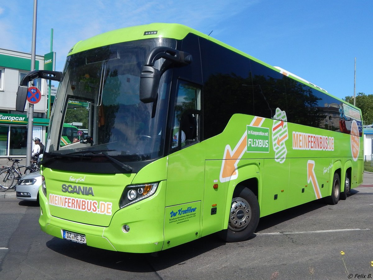 Scania Touring von FlixBus/Der Krostitzer aus Deutschland in Berlin am 11.06.2016