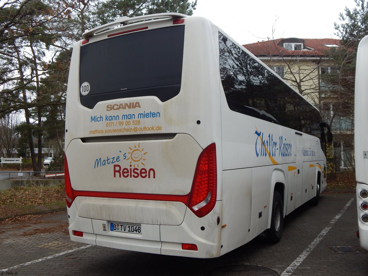 Scania Touring von Thover Reisen aus Deutschland in Binz am 02.12.2018