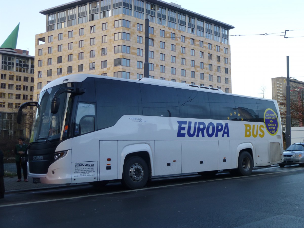 Scania/Higer Touring  Europa Bus , Frankfurt HBf 17.01.2014