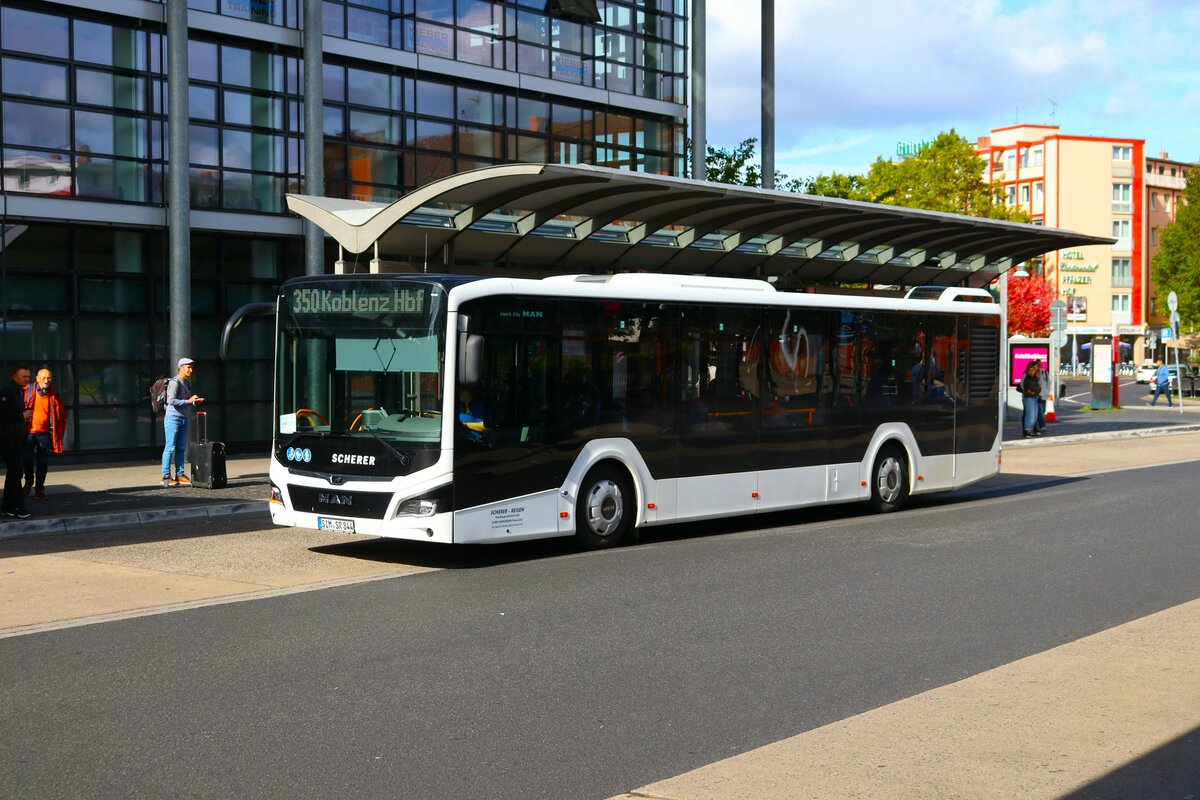 Scherer MAN Lions City am 14.10.23 in Koblenz Hautpbahnhof