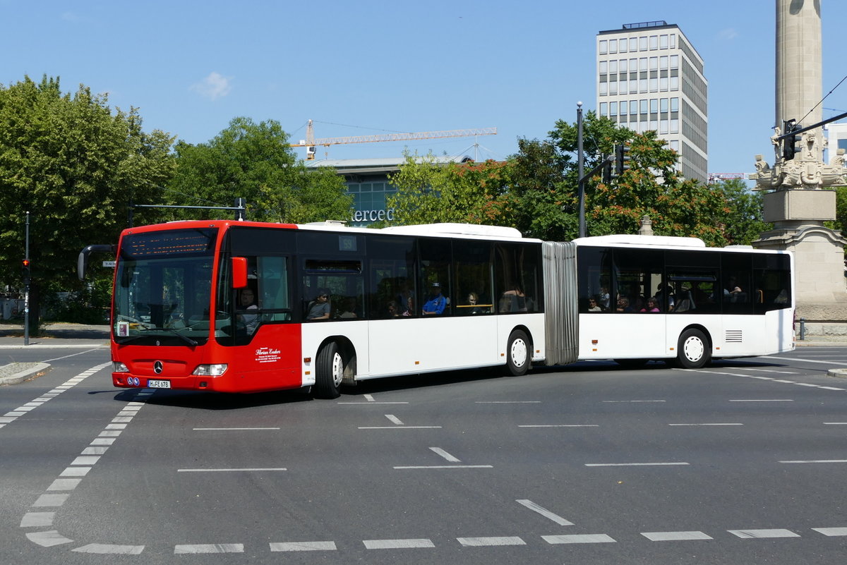 Schienenersatzverkehre (SEV) S3, S5, S7 und S9 der S -Bahn Berlin mit dem Mercedes -Benz Citaro von ''Enders -Busbetrieb'' aus Hannover, Berlin /Straße des 17.Juni im Juli 2018. (-Teil I.)