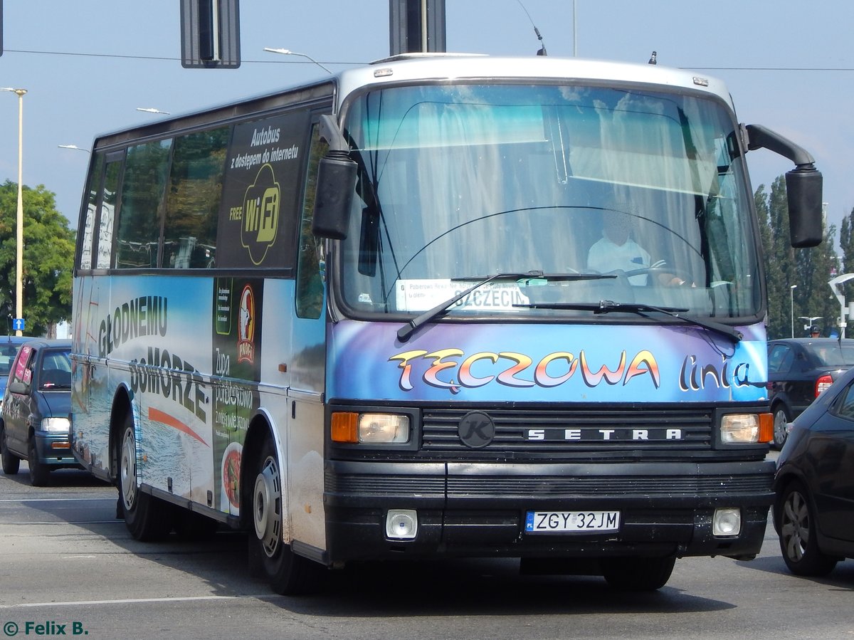 Setra 211 HD von PKS Gryfice aus Polen in Stettin am 26.07.2016