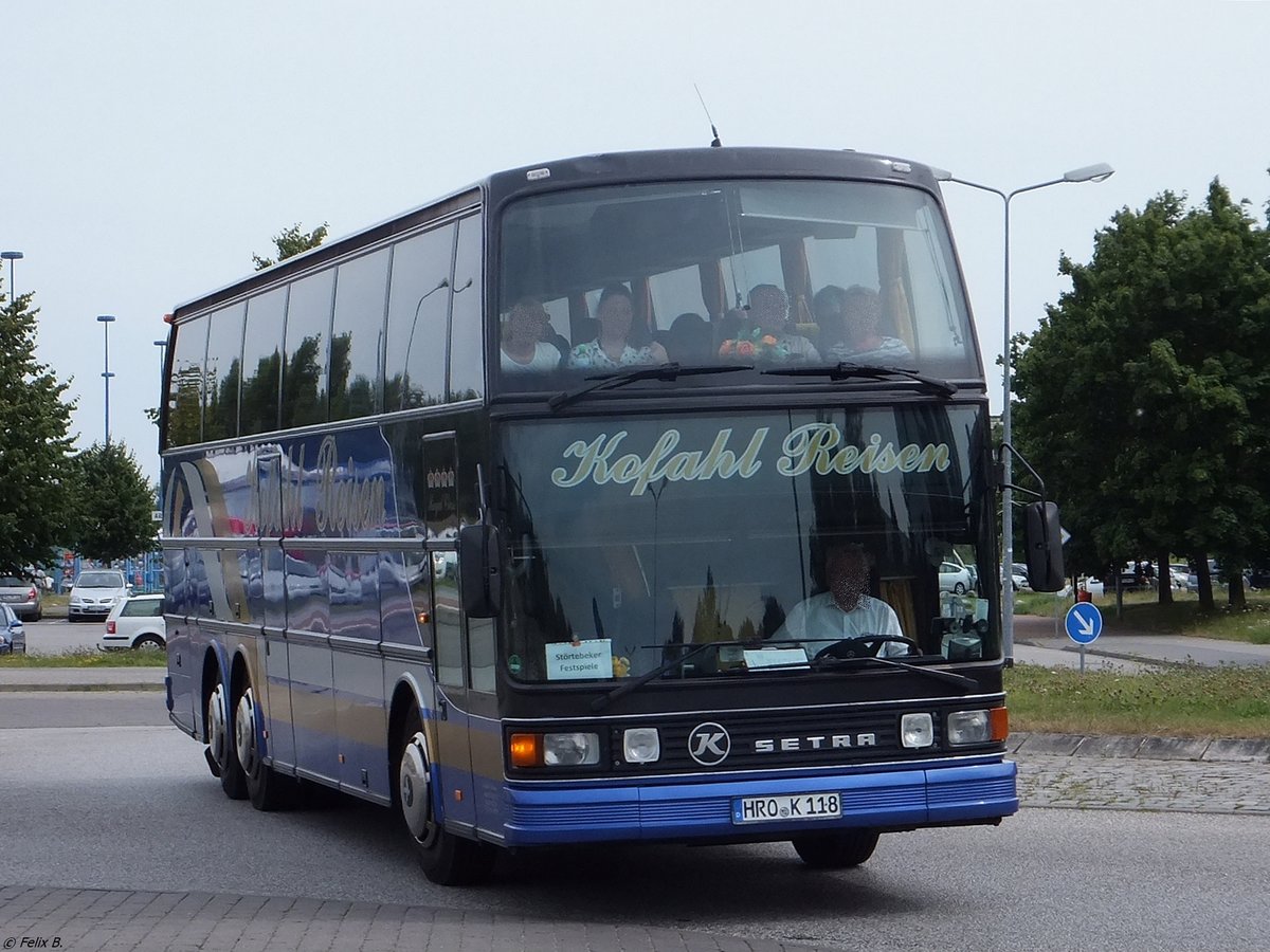 Setra 216 HDS von Kofahl Reisen aus Deutschland in Rostock am 24.07.2014