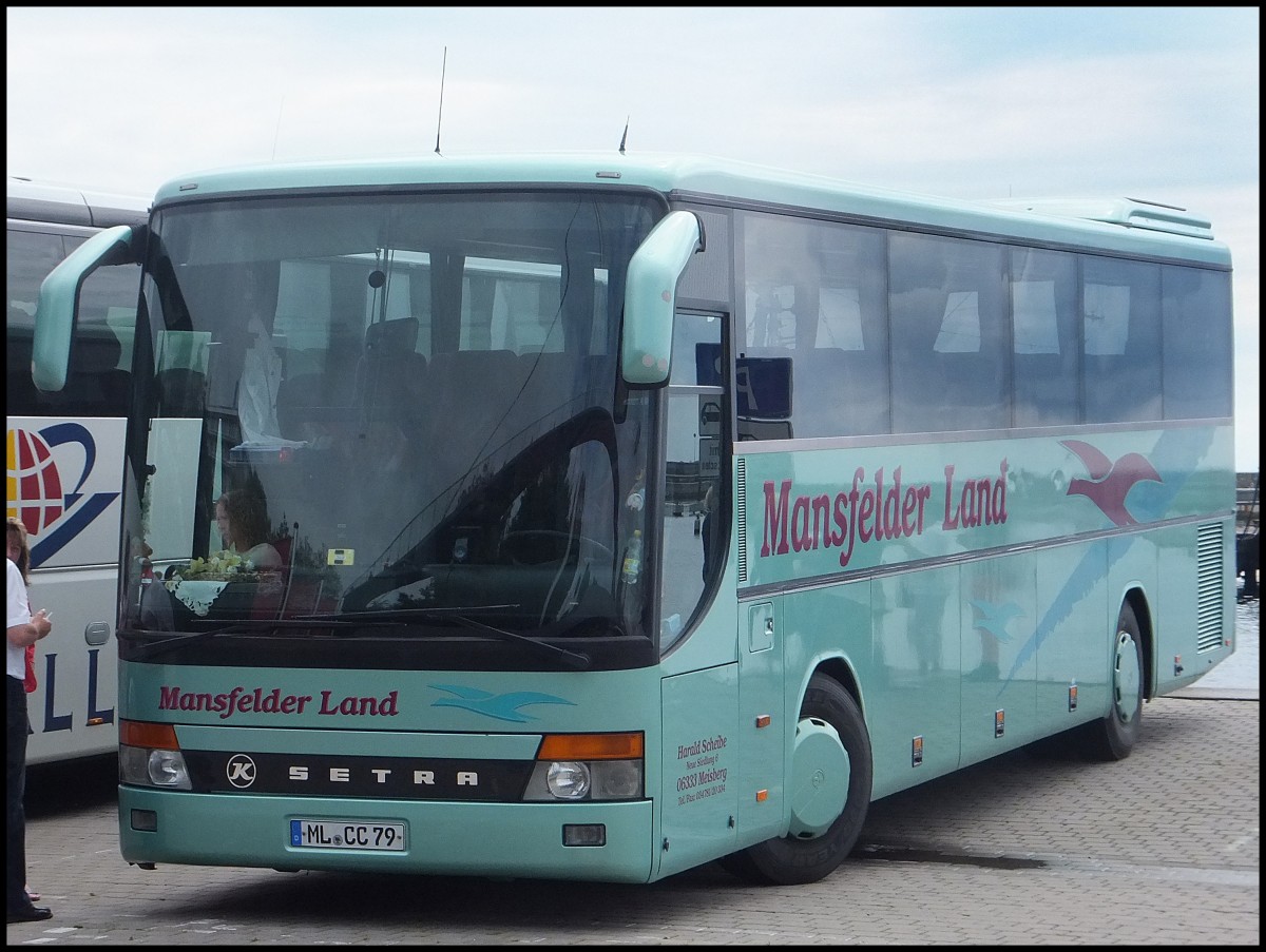 Setra 315 GT-HD von Mansfelder Land aus Deutschland im Stadthafen Sassnitz am 23.06.2013