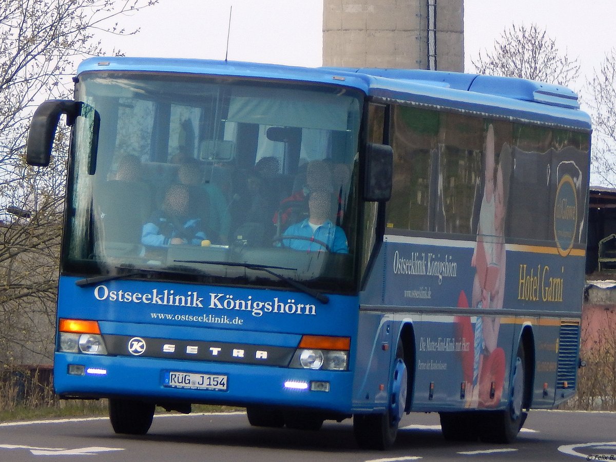 Setra 315 H der Ostseeklinik Königshörn in Mukran am 09.04.2016