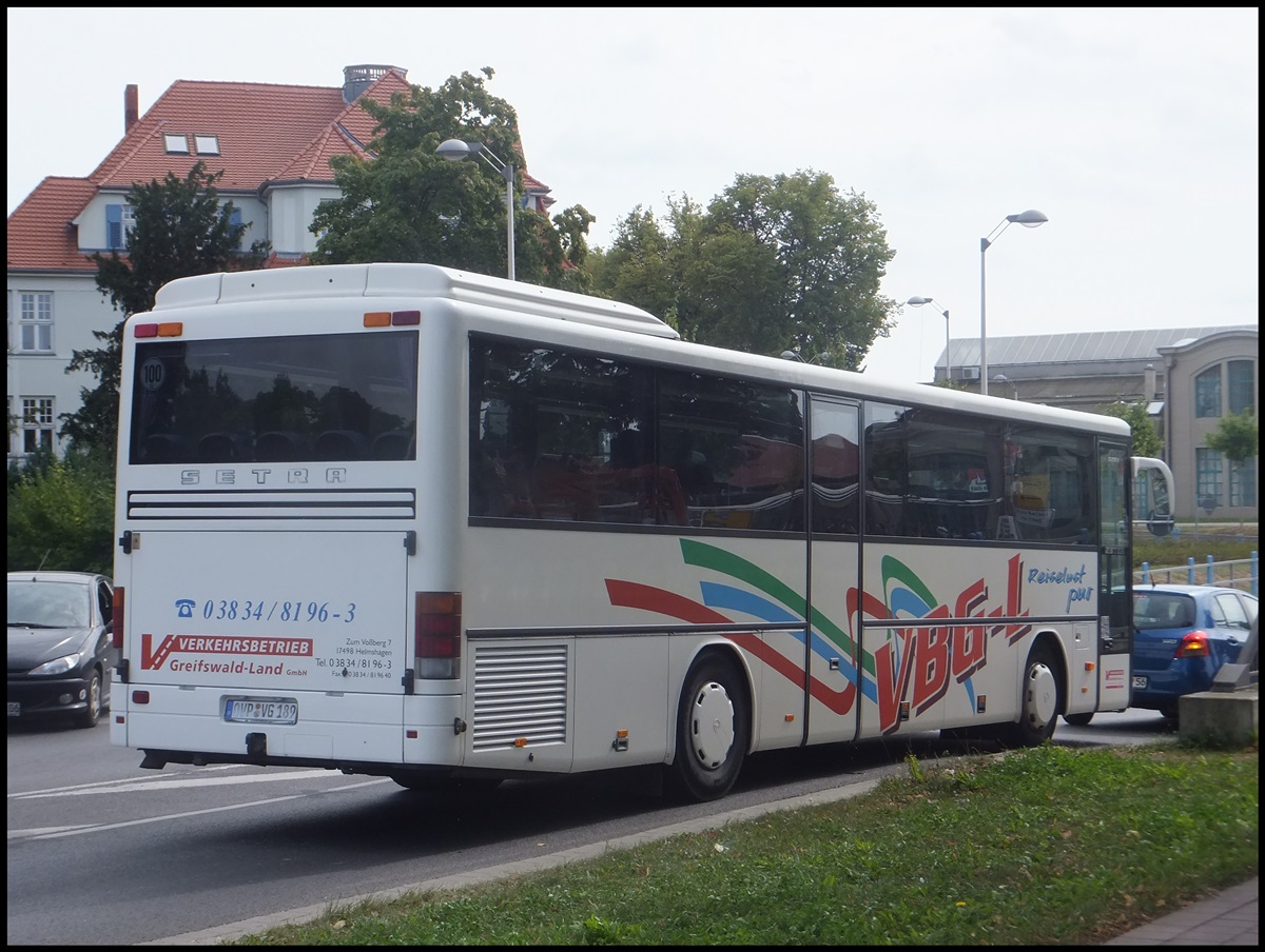 Setra 315 H der Verkehrsbetrieb Greifswald-Land GmbH in Greifswald am 29.08.2013