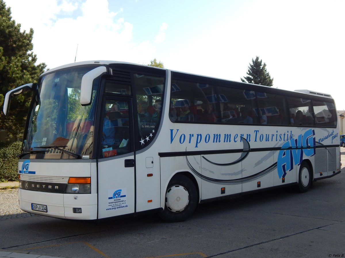 Setra 315 HD der Anklamer Verkehrsgesellschaft in Sassnitz am 27.09.2014