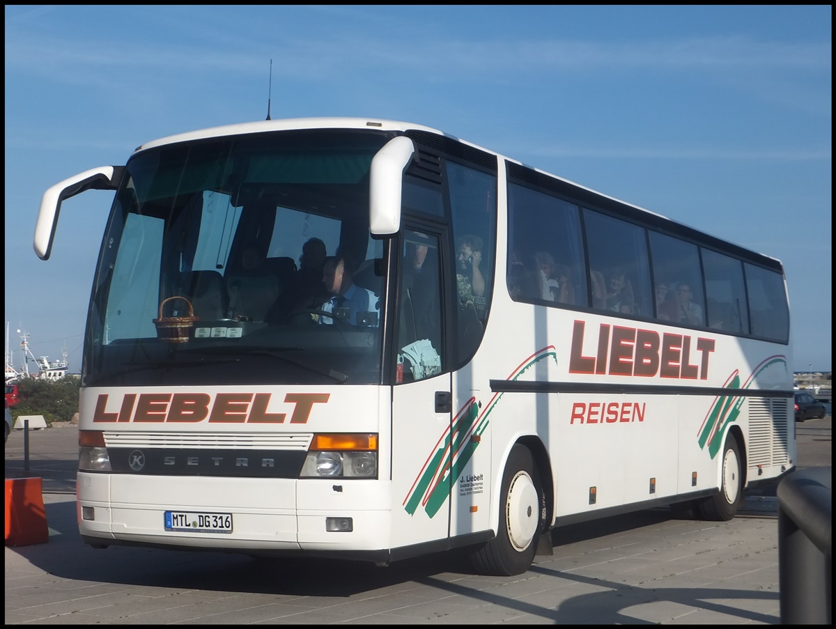 Setra 315 HD von Liebelt Reisen aus Deutschland im Stadthafen Sassnitz am 05.09.2013