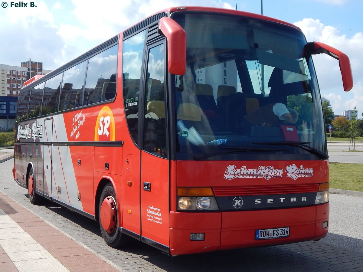 Setra 315 HDH von Schmätjen Reisen aus Deutschland in Rostock am 14.09.2016