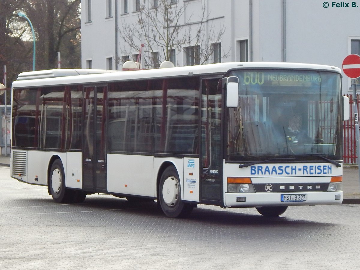 Setra 315 NF von Braasch Reisen aus Deutschland in Neubrandenburg am 09.12.2016