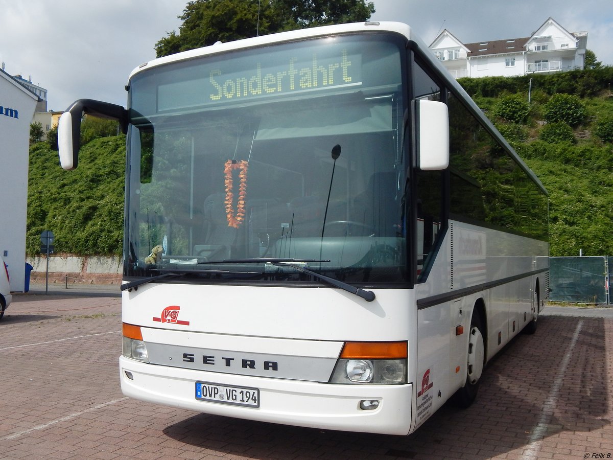 Setra 315 UL der Anklamer Verkehrsgesellschaft im Stadthafen Sassnitz am 26.08.2017