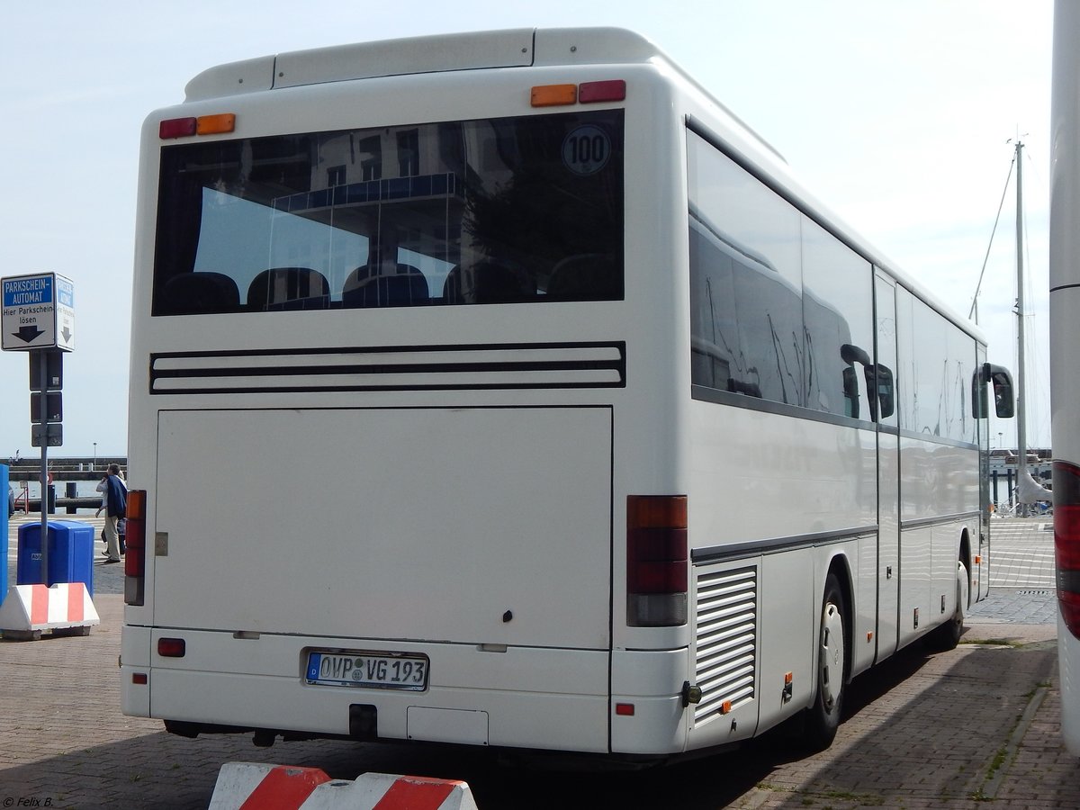 Setra 315 UL der Anklamer Verkehrsgesellschaft im Stadthafen Sassnitz am 26.08.2017