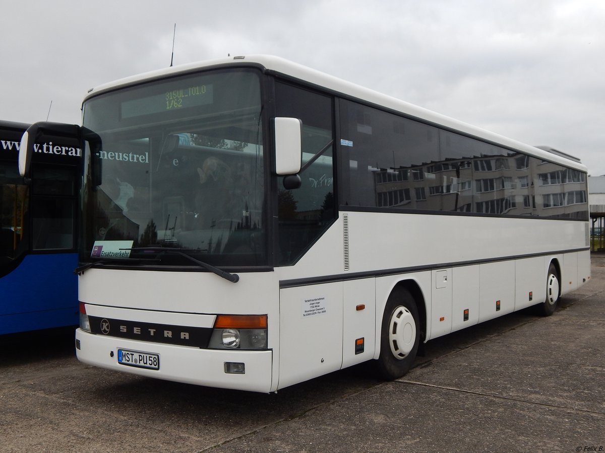 Setra 315 UL von Unger (ex Tonne) aus Deutschland in Neubrandenburg am 03.11.2017