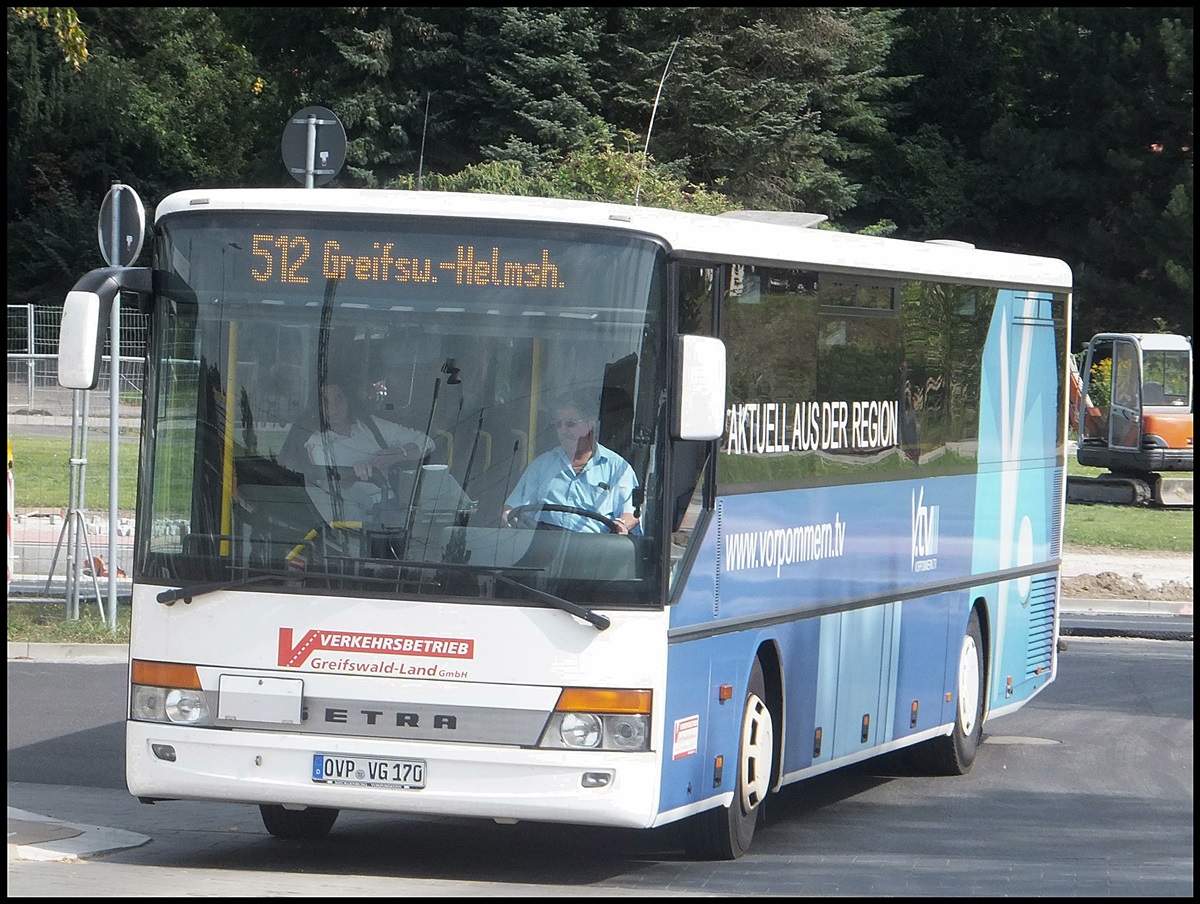 Setra 315 UL der Verkehrsbetrieb Greifswald-Land GmbH in Greifswald am 29.08.2013