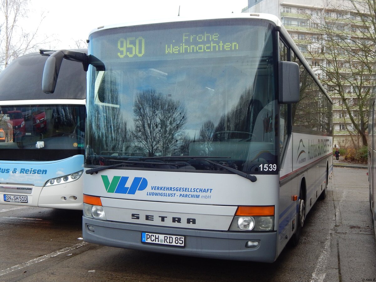 Setra 315 UL der Verkehrsgesellschaft Ludwigslust-Parchim mbH in Neubrandenburg am 07.12.2019
