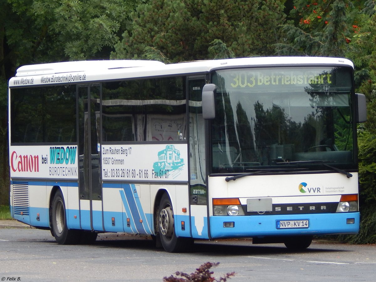 Setra 315 UL der VVR in Stralsund am 21.07.2017