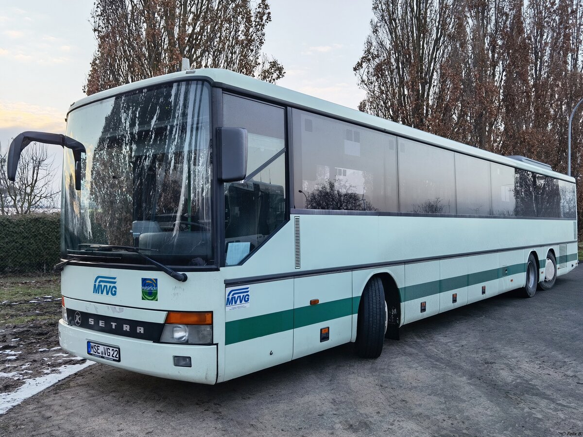 Setra 319 UL der MVVG (ex Nahverkehr GmbH Elbe-Elster/EE-N 231) in Friedland am 13.01.2022