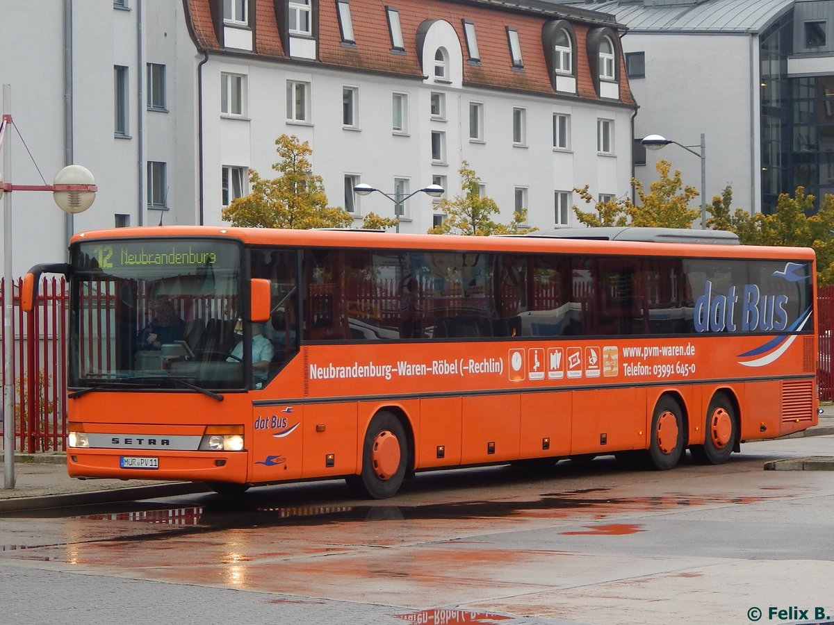 Setra 319 UL der PVM Waren in Neubrandenburg am 21.10.2016