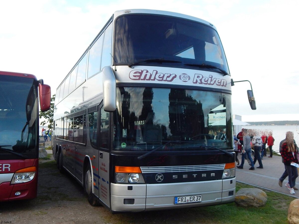 Setra 328 DT von Ehlers-Reisen aus Deutschland (ex Jan Klein) in Ralswiek im Jahr 2015