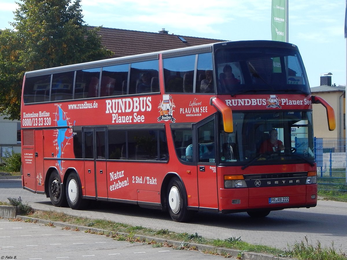 Setra 328 DT der RegioInfra Gesellschaft (ex Müller, Hachenburg) in Malchow am 09.09.2018