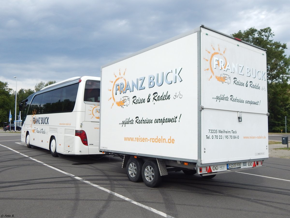 Setra 411 HD von Franz Buck mit Anhänger aus Deutschland in Neubrandenburg am 03.08.2018