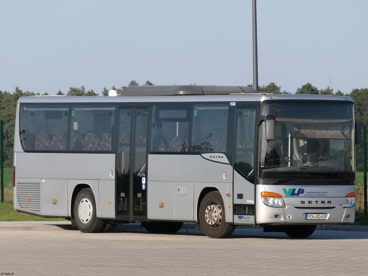 Setra 412 UL der Verkehrsgesellschaft Ludwigslust-Parchim mbH in Plau am See am 22.09.2024