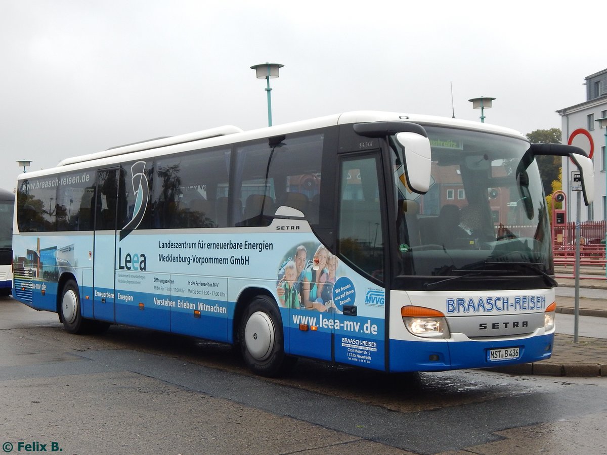 Setra 415 GT von Braasch Reisen aus Deutschland in Neubrandenburg am 21.10.2016