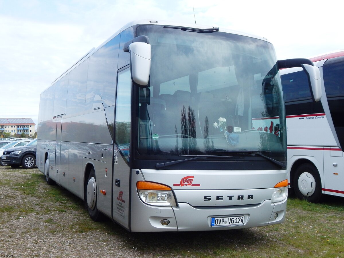 Setra 415 GT-HD der Anklamer Verkehrsgesellschaft mbH in Sassnitz am 28.04.2019