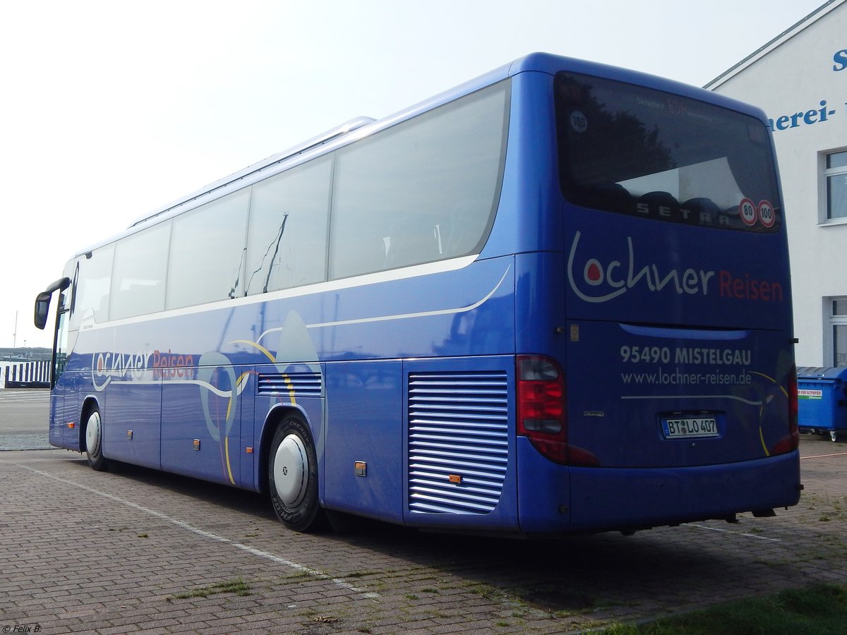 Setra 415 GT-HD von Lochner-Reisen aus Deutschland im Stadthafen Sassnitz am 24.09.2017