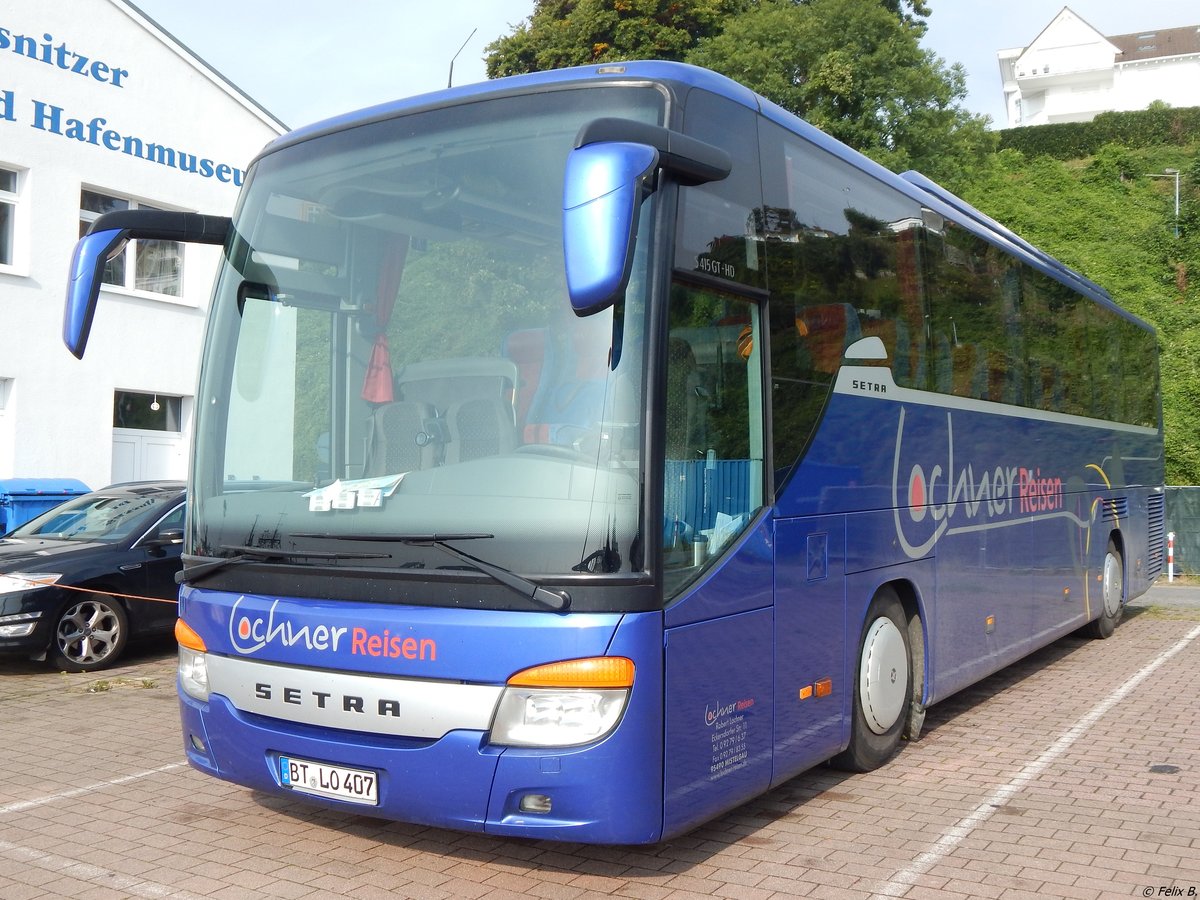 Setra 415 GT-HD von Lochner-Reisen aus Deutschland im Stadthafen Sassnitz am 24.09.2017