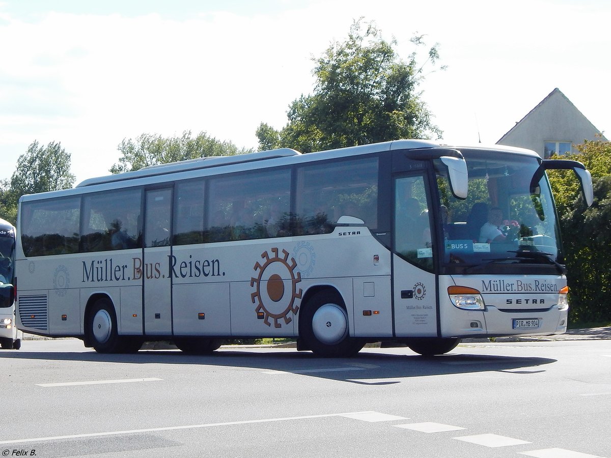 Setra 415 GT von Müller Busreisen aus Deutschland in Sassnitz am 15.07.2017