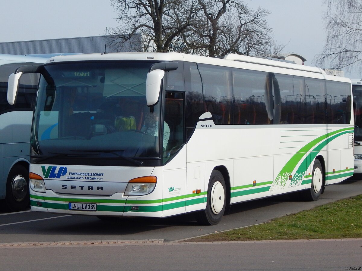 Setra 415 GT der Verkehrsgesellschaft Ludwigslust-Parchim mbH in Neubrandenburg am 06.03.2019