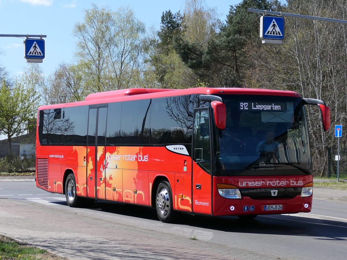 Setra 415 H von URB aus Deutschland in Ueckermünde am 19.04.2020