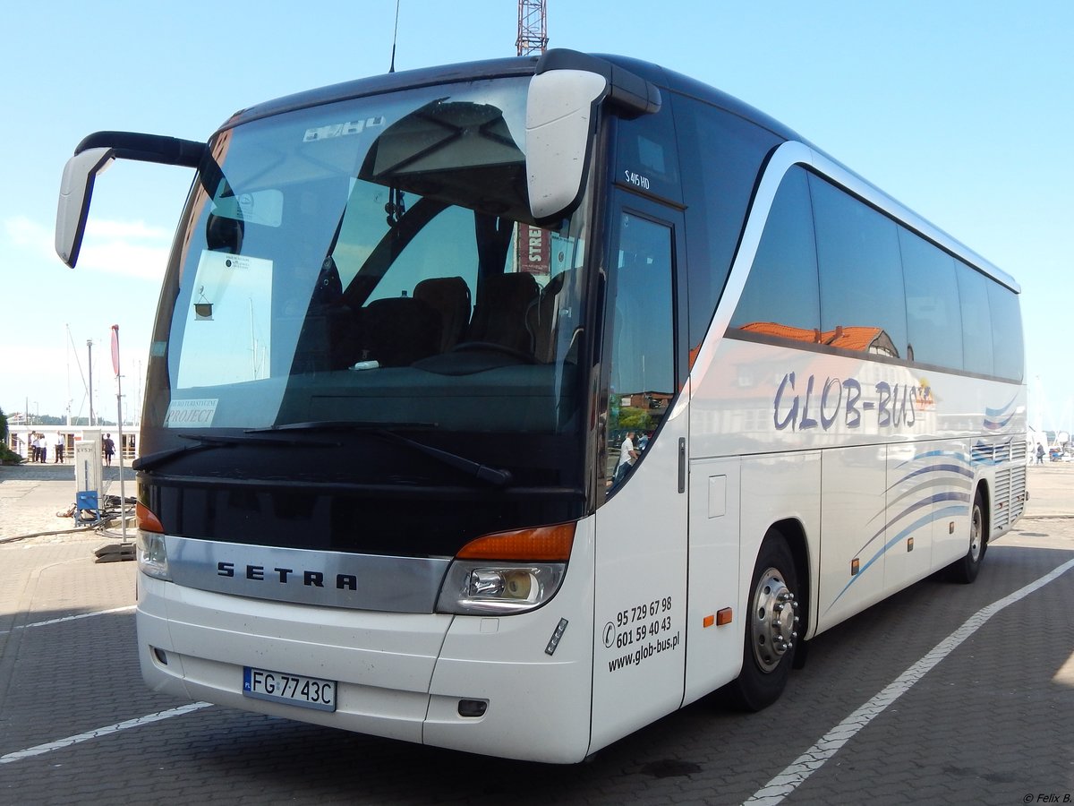 Setra 415 HD von Glob-Bus aus Polen in Stralsund am 26.05.2018
