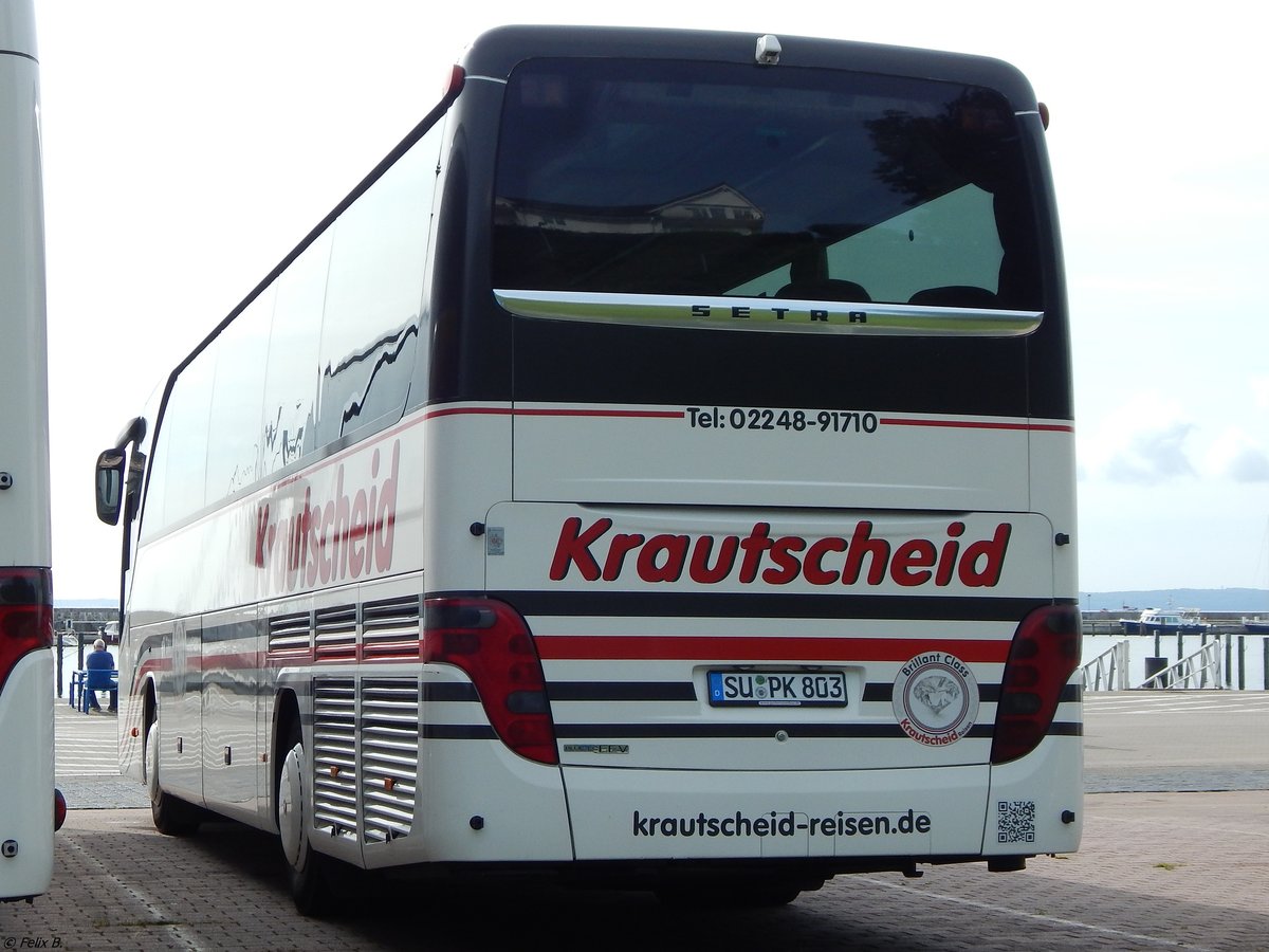 Setra 415 HD von Krautscheid aus Deutschland im Stadthafen Sassnitz am 26.08.2017