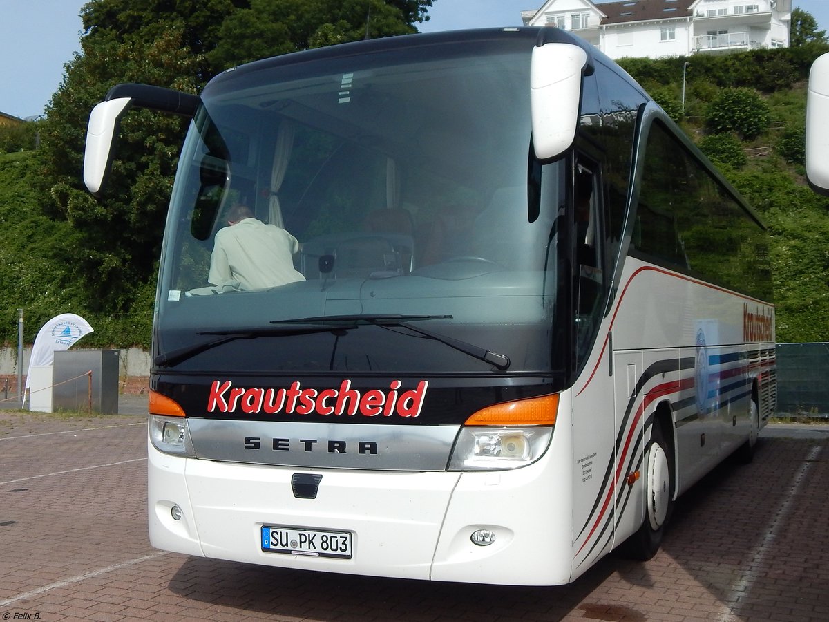 Setra 415 HD von Krautscheid aus Deutschland im Stadthafen Sassnitz am 26.08.2017