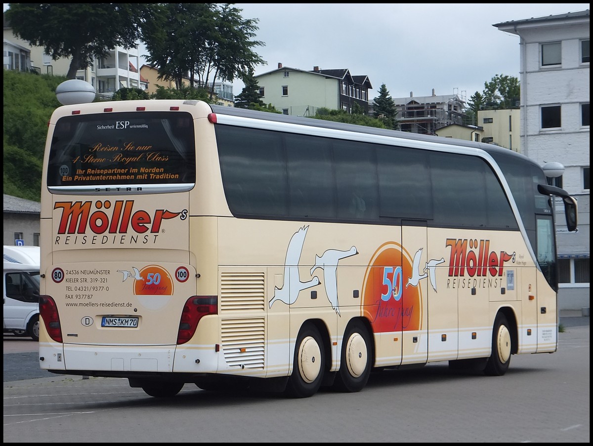 Setra 415 HDH von Mller Reisedienst aus Deutschland im Stadthafen Sassnitz am 09.06.2013