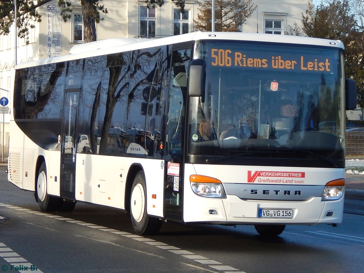 Setra 415 LE Business des Verkehrsbetrieb Greifswald-Land GmbH in Greifswald am 20.01.2017