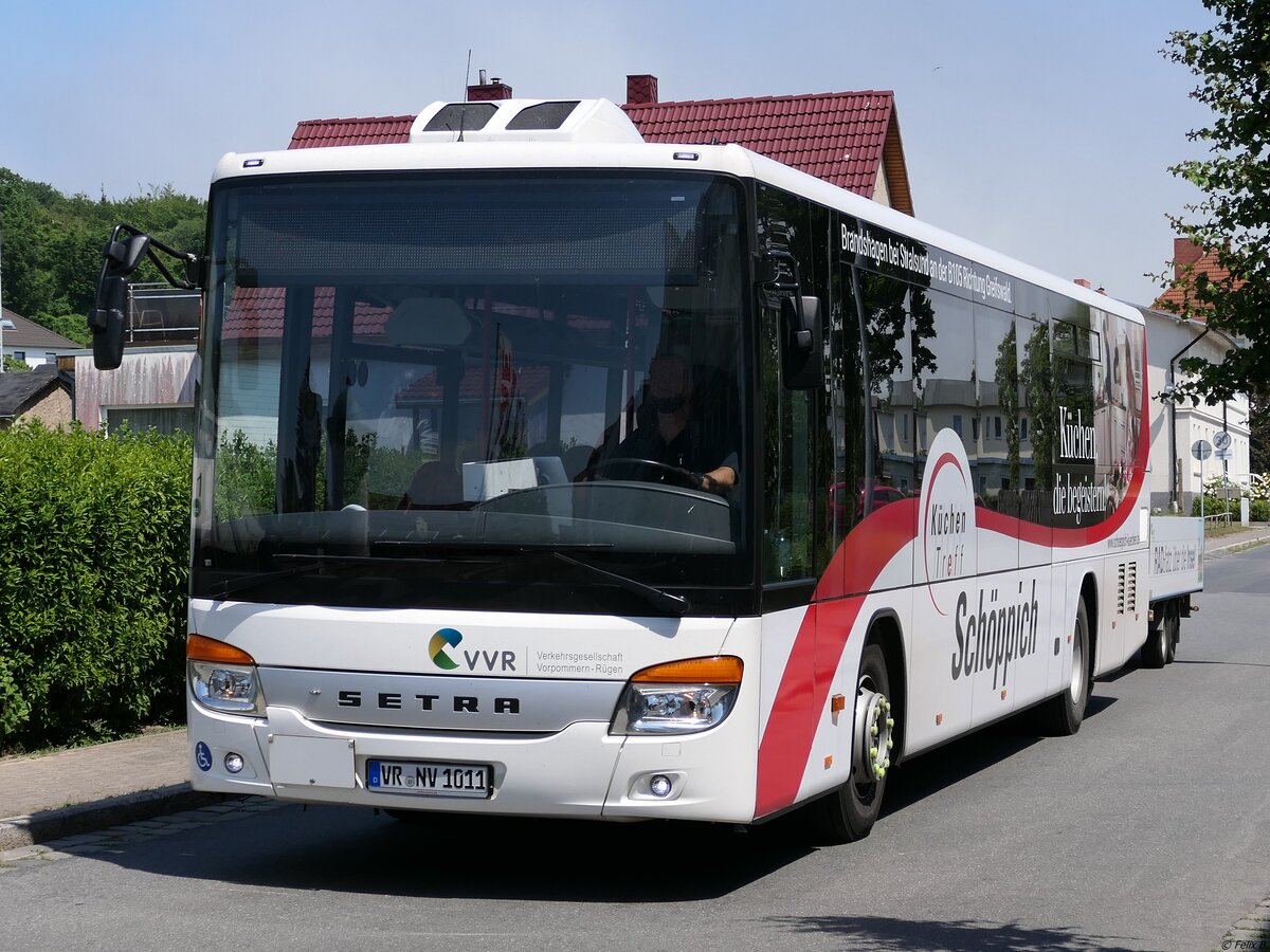 Setra 415 LE Business mit Anhänger der VVR in Sassnitz am 13.06.2020