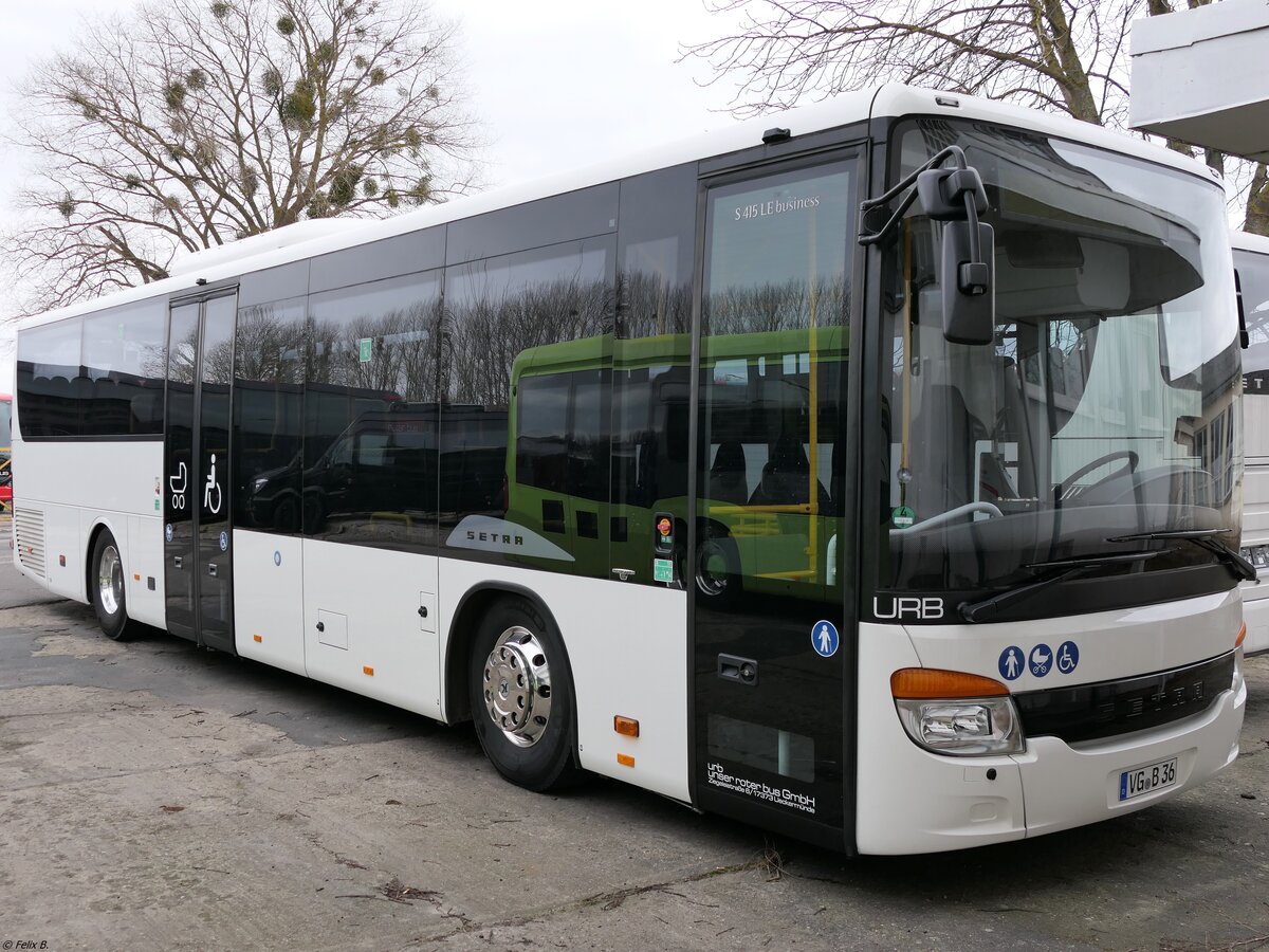 Setra 415 LE Business von URB aus Deutschland (ex  Walter Gerber Omnibushandel - STA-GO 808) in Ueckermünde am 07.03.2021