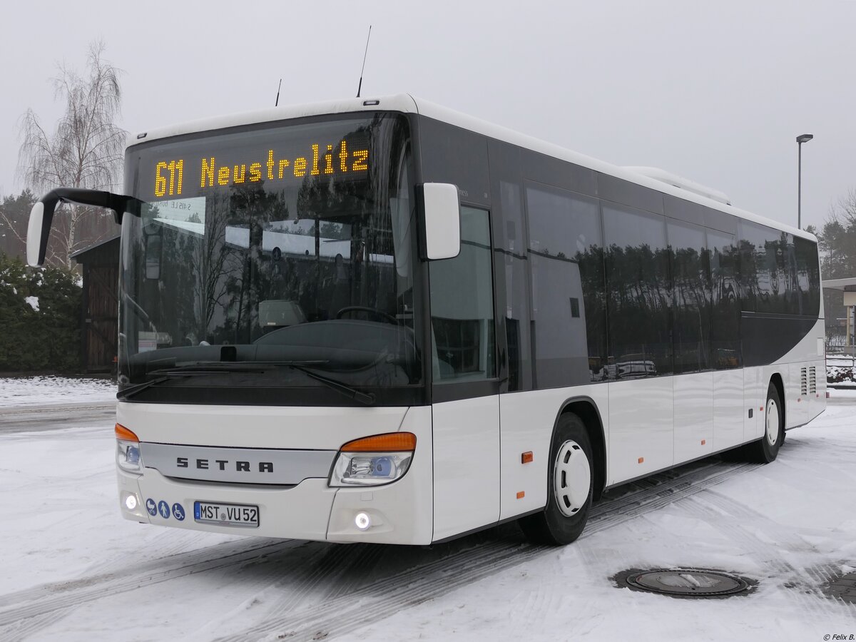 Setra 415 LE Business von Verkehrsunternehmen Unger aus Deutschland in Neustrelitz am 12.12.2021