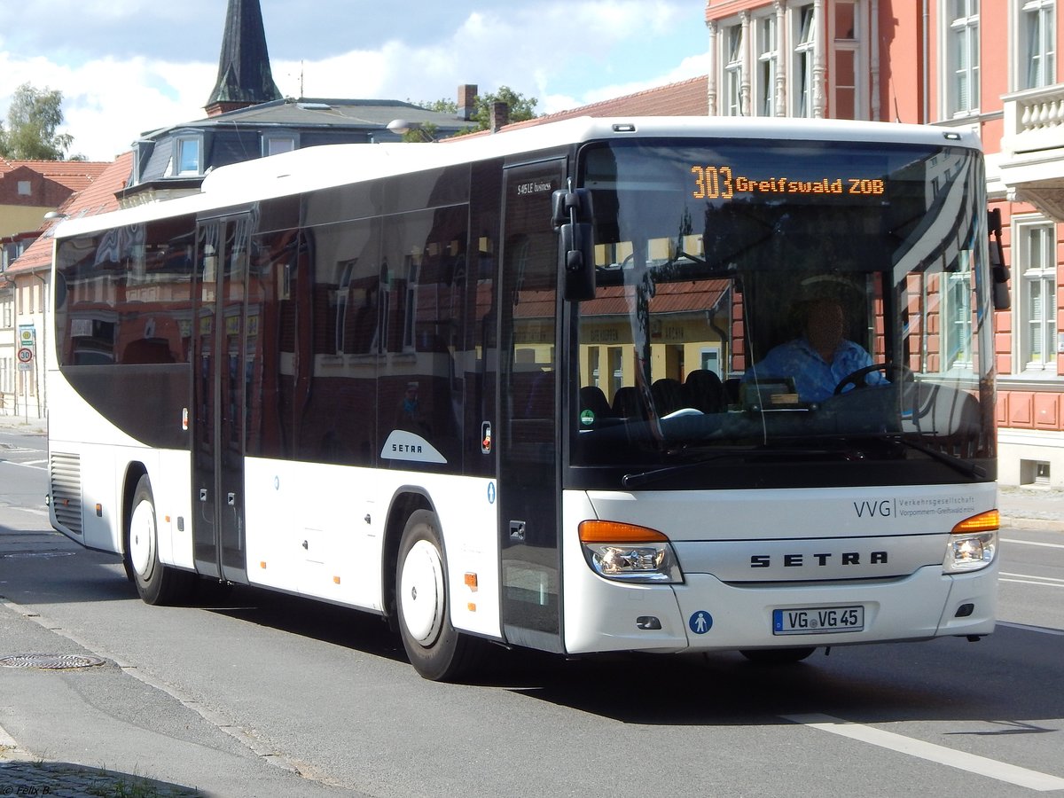 Setra 415 LE Business der VVG in Greifswald am 10.08.2018