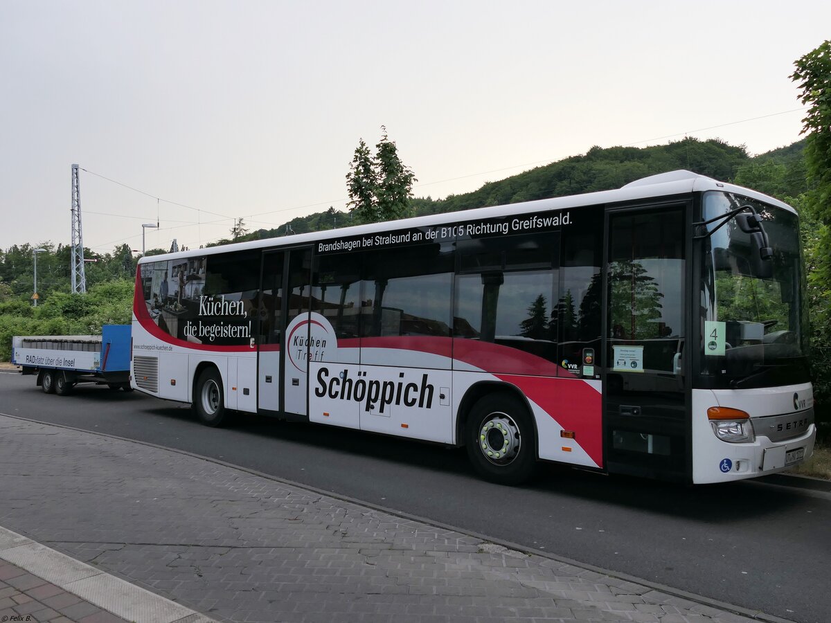 Setra 415 LE Business der VVR  mit Anhänger in Sassnitz am 27.06.2020