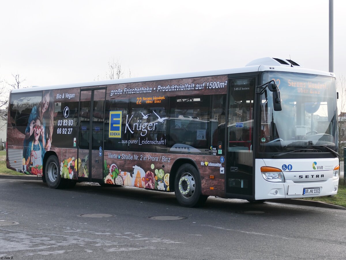 Setra 415 LE Business der VVR in Sassnitz am 15.01.2022