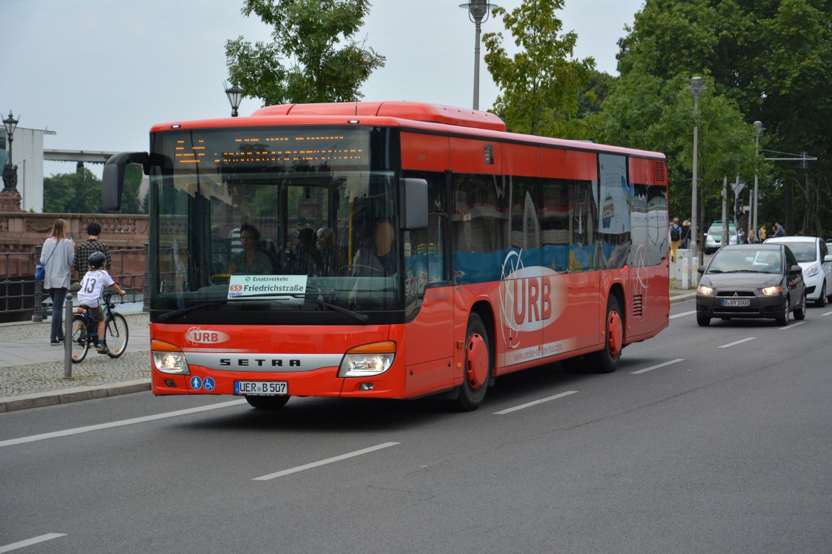 Setra 415 NF am 15.07.2014 auf SEV Fahrt in Berlin unterwegs. (UER-B 507)