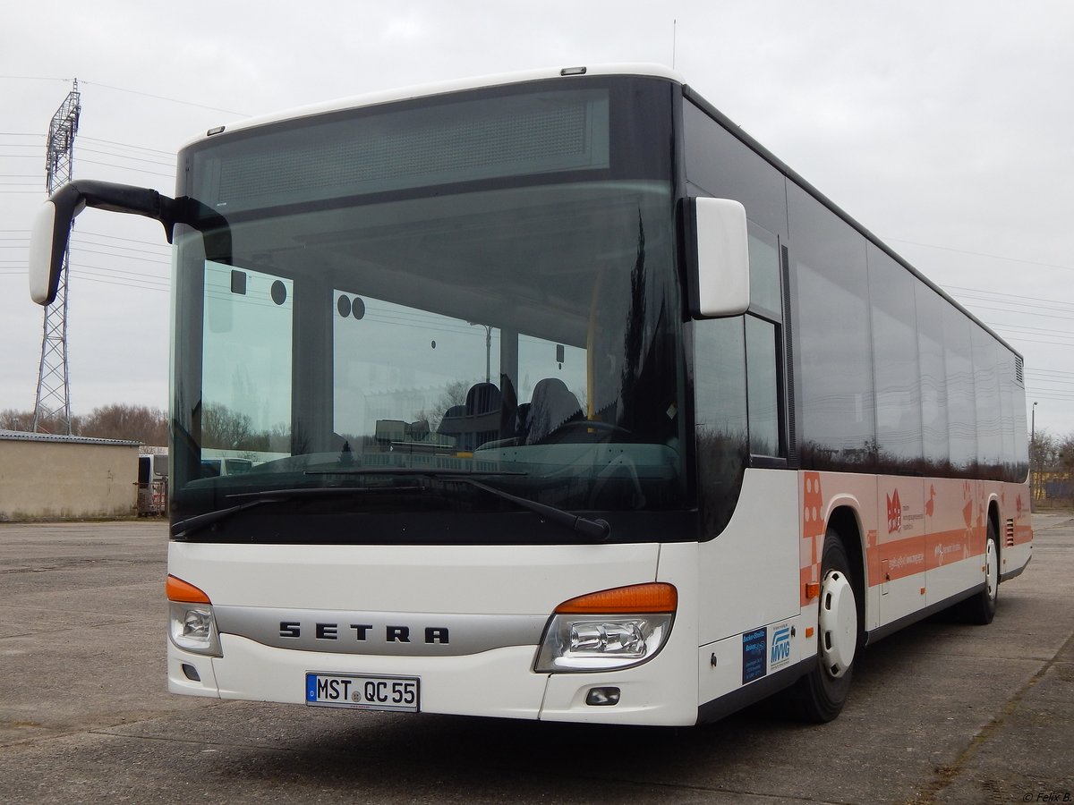 Setra 415 NF von Becker-Strelitz Reisen aus Deutschland in Neubrandenburg am 18.02.2018
