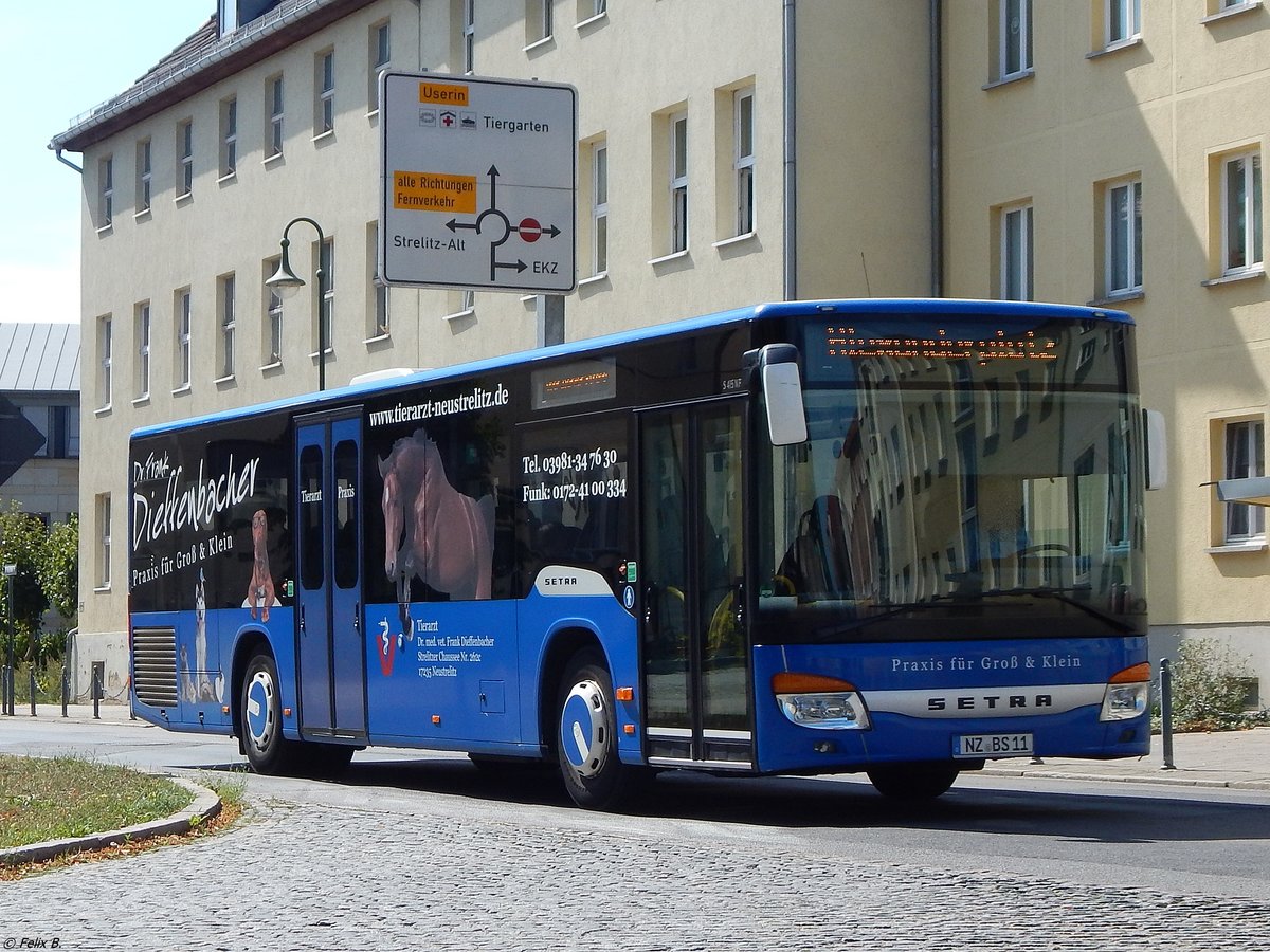 Setra 415 NF von Becker-Strelitz Reisen aus Deutschland in Neustrelitz am 18.08.2018