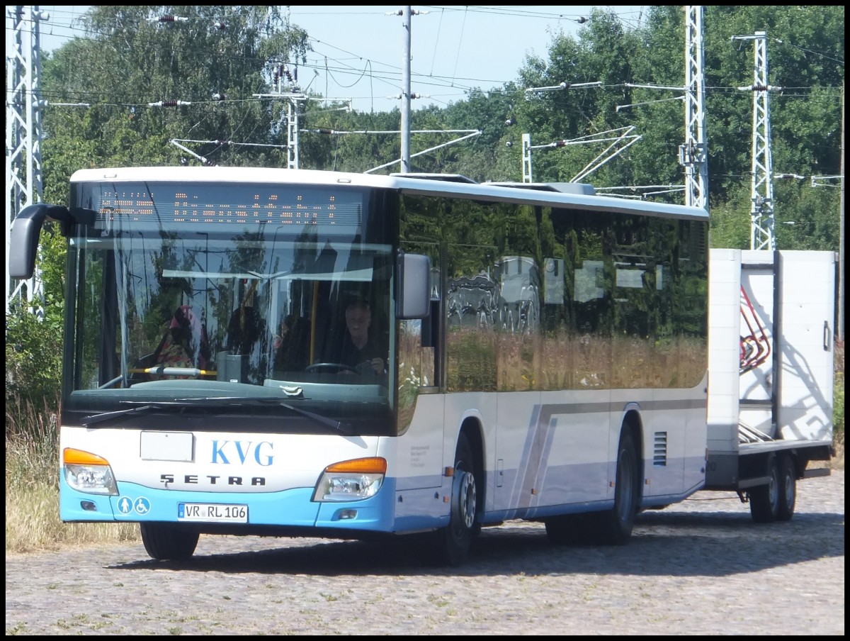 Setra 415 NF mit Hnger der Kraftverkehrsgesellschaft mbH Ribnitz-Damgarten in Ribnitz-Damgarten am 22.07.2013